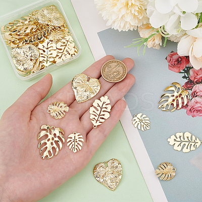 Monstera Leaf Pendant Sets DIY-PH0013-15-1