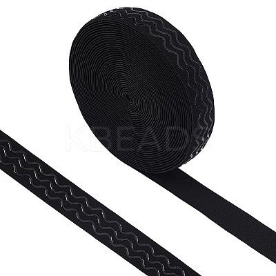 10 Yards Flat Polyester & Spandex Non-Slip Elastic Cord OCOR-HY0001-45-1