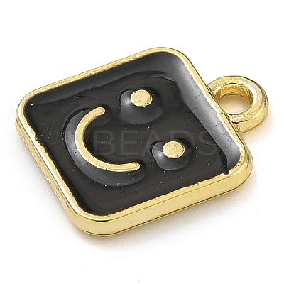 Rack Plating Brass Enamel Charms KK-G515-08G-1
