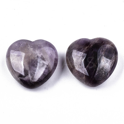 Natural Amethyst Heart Palm Stone X-G-S330-13A-1