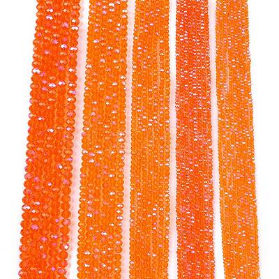 Electroplate Glass Beads Strands EGLA-A044-T6mm-L25-1