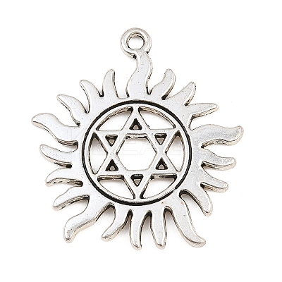 Tibetan Style Alloy Pendants AL-CBA1187-09A-AS-1
