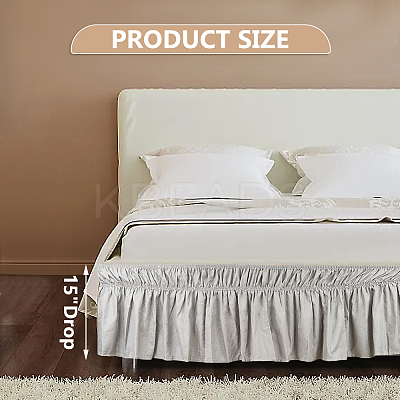 Adjustable Polyester Wrap Around Bed Skirts AJEW-WH20022-10D-01-1