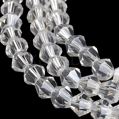 Transparent Electroplate Glass Beads Strands EGLA-A039-T3mm-B13-1