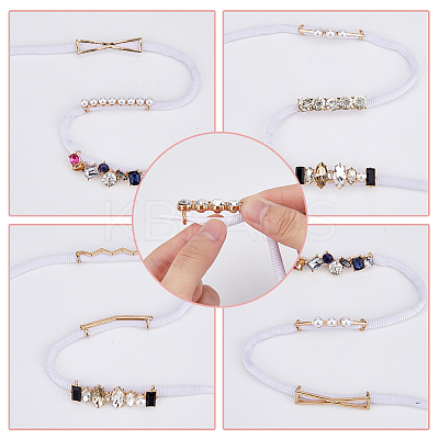 16Pcs 8 Styles Alloy Shoe Lace Buckle Clips FIND-FH0007-90-1