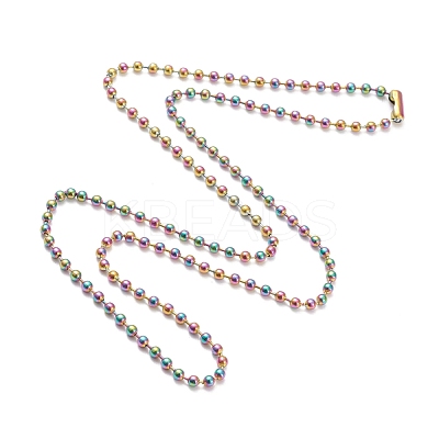 Ion Plating(IP) 304 Stainless Steel Ball Chain Necklaces X-NJEW-L149-B04-M-1