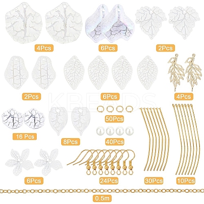 DIY Acrylic & Crackle Dangle Earring Making Kits DIY-SC0016-55-1