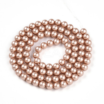 Baking Paint Pearlized Glass Pearl Bead Strands HY-N002-4mm-C02-1