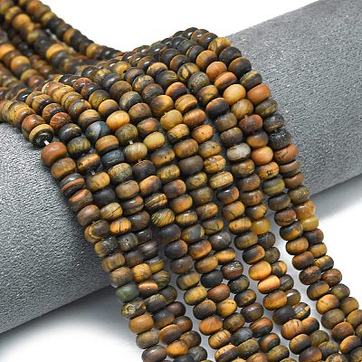 Natural Tiger Eye Beads Strands G-P575-A05-6x4mm-01-1