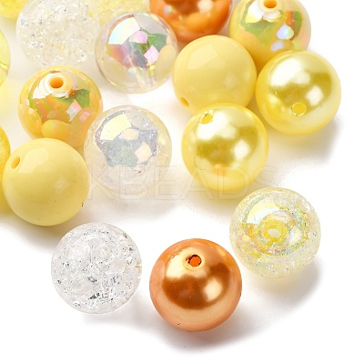 20Pcs 10 Colors Transparent & Opaque Acrylic Beads MACR-FP0001-20-1