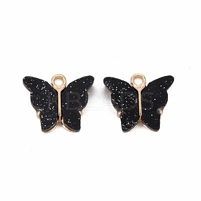 Resin Pendants PALLOY-T081-01G-RS-1