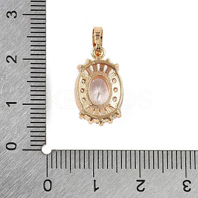 Brass Micro Pave Cubic Zirconia Pendants KK-E795-07KCG-1