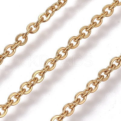 PVD Vacuum Plating 304 Stainless Steel Cable Chains CHS-E018-10G-1