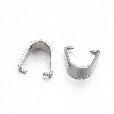 Tarnish Resistant 304 Stainless Steel Snap on Bails STAS-N071-06-1