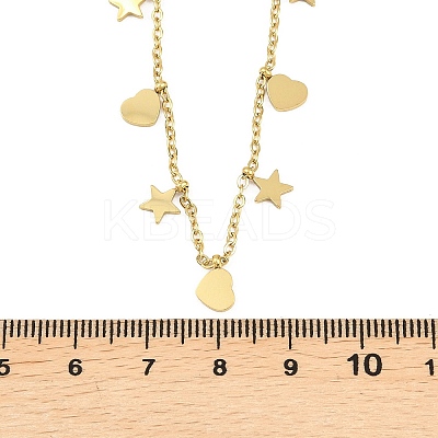 304 Stainless Steel Bib Necklaces for Women NJEW-A065-01C-G-1