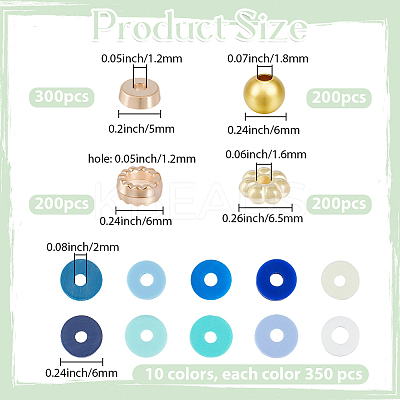 3500Pcs 10 Colors Handmade Polymer Clay Beads CLAY-PA0001-26B-1