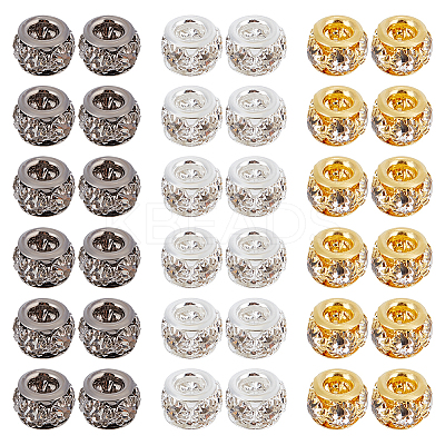 60Pcs 3 Colors Brass Spacer Beads KK-SC0003-98-1