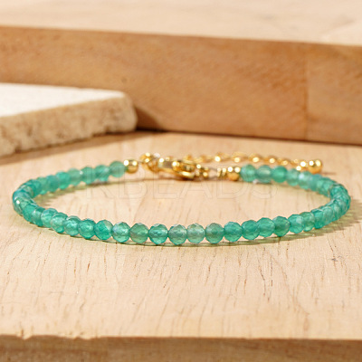 Natural Green Aventurine Beaded Bracelets for Women UZ0240-1