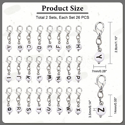 2 Sets Acrylic Pendants Decoration HJEW-PH0001-60B-1