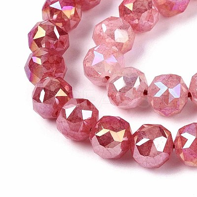 Anti-Tarnish Electroplate Glass Beads Strands GLAA-N064-10mm-09-1