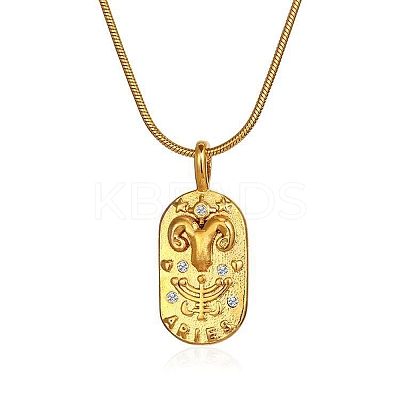 Constellations Cubic Zirconia Pendant Necklace PW-WG56929-08-1