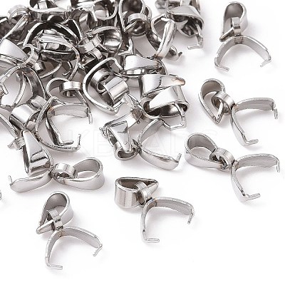 100Pcs 304 Stainless Steel Ice Pick Pinch Bails STAS-ZF0001-40-1