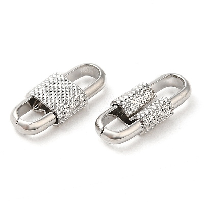 Rack Plating Brass Oval Link Connector Charms KK-Z033-03P-1