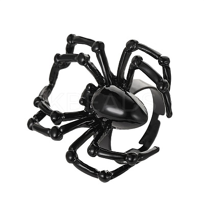Alloy Spider Adjustable Ring for Halloween X-RJEW-O048-01EB-1
