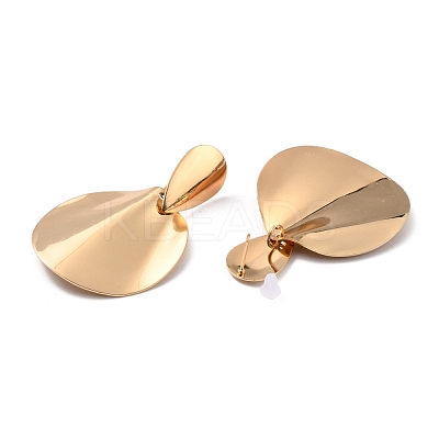 Twist Flat Round Iron Stud Earrings for Girl Women EJEW-I258-09KCG-1