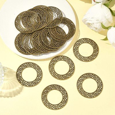Tibetan Style Alloy Linking Rings X-TIBE-Q035-055AB-NR-1