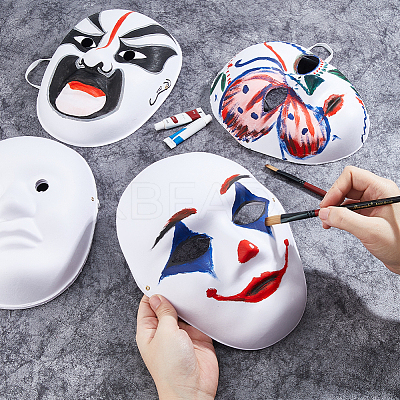12Pcs 3 Styles DIY Unpainted Masquerade Mask DIY-FH0008-21-1