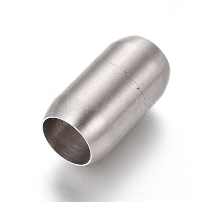 Tarnish Resistant 304 Stainless Steel Magnetic Clasps with Glue-in Ends STAS-G203-02P-B-1