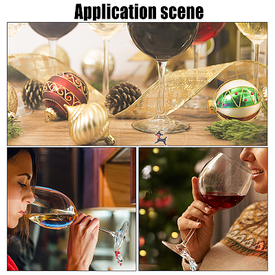DIY Christmas Wine Glass Charm Making Kits DIY-SC0018-87-1