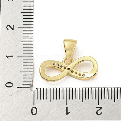 Brass Micro Pave Clear Cubic Zirconia Pendants ZIRC-P115-02G-1