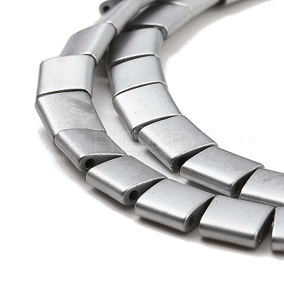 Electroplated Frosted Non-magnetic Synthetic Hematite Beads Strands G-G089-B01-09-1