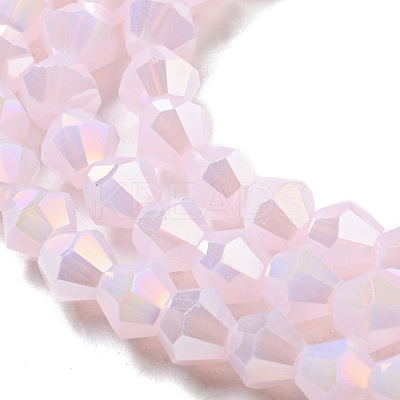 Imitation Jade Electroplate Glass Beads Strands EGLA-A039-J4mm-B02-1
