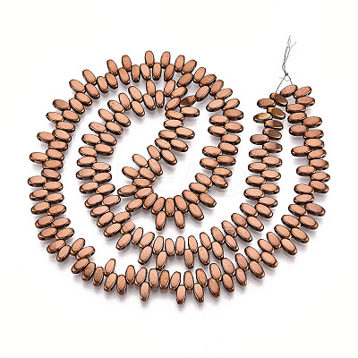 Electroplated Synthetic Non-magnetic Hematite Beads Strands G-T139-65C-1