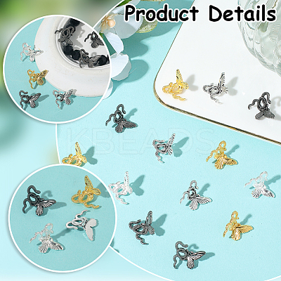 120Pcs 4 Colors Alloy Beads FIND-SC0017-96-1