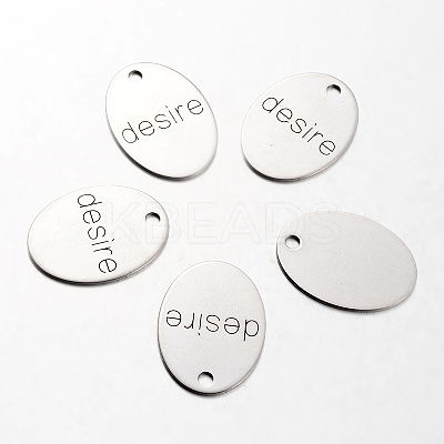 Non-Tarnish Spray Painted 201 Stainless Steel Pendants LS-STAS-I048-L17-1
