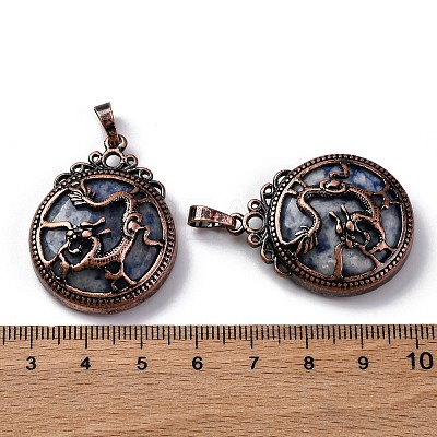 Natural Blue Spot Jasper Pendants G-A241-02R-07-1
