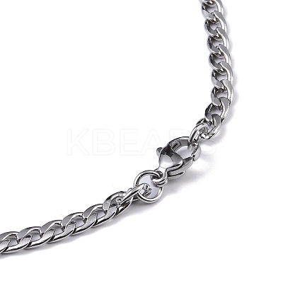 Non-Tarnish 201 Stainless Steel Pendant Necklaces NJEW-C042-05P-1