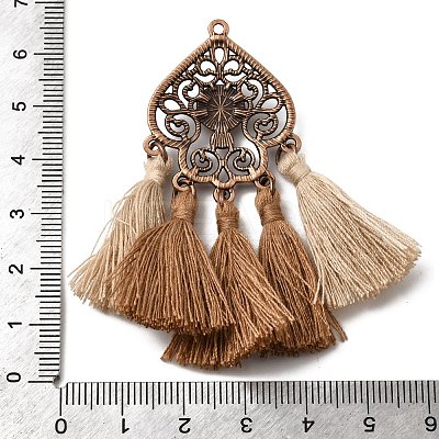 Bohemia Polyester Tassel Big Pendants FIND-B058-01R-1