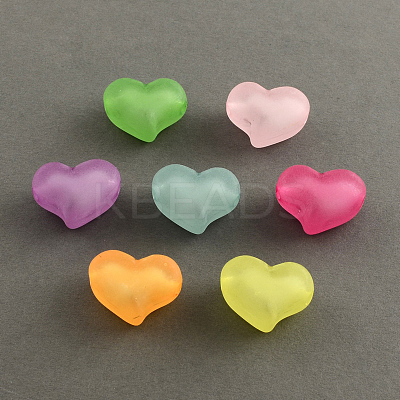 Frosted Acrylic Beads FACR-Q004-M-1