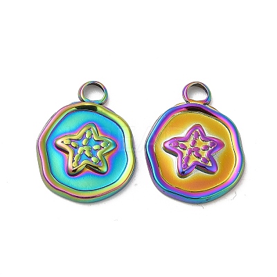 Ion Plating(IP) 304 Stainless Steel Pendants STAS-B032-36MC-1