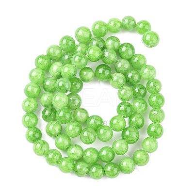 Natural Mashan Jade Round Beads Strands X-G-D263-6mm-XS17-1