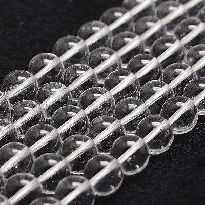 Natural Quartz Crystal Bead Strands G-G735-21-8mm-A-1