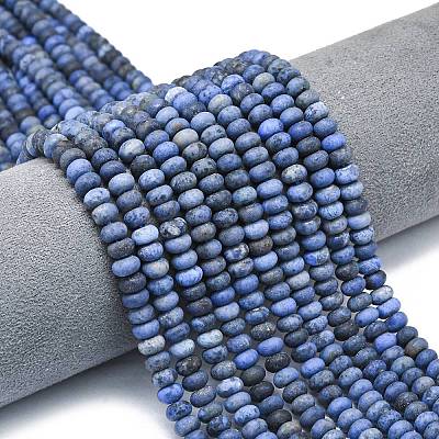 Natural Dumortierite Beads Strands G-P575-A03-6x4mm-1