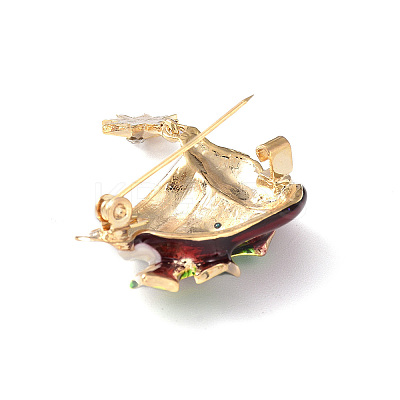 Christmas Theme Rhinestone Brooch Pin JEWB-D061-01KCG-05-1
