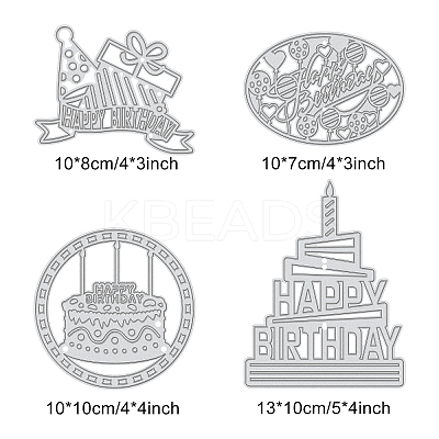 Birthday Carbon Steel Cutting Dies Stencils DIY-DM0001-010MP-1
