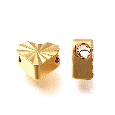 Brass Textured Beads KK-Z092-01D-G-1